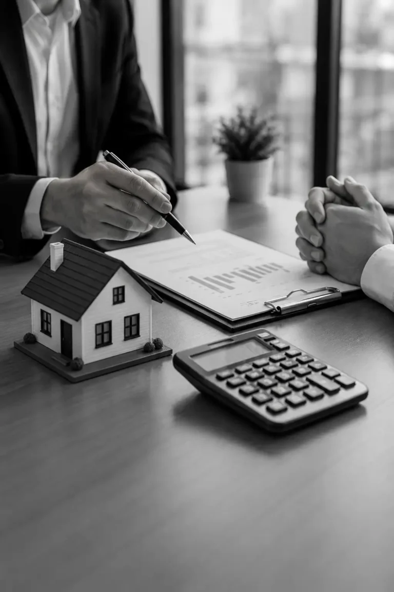 Propietario recibiendo asesoramiento para vender su vivienda